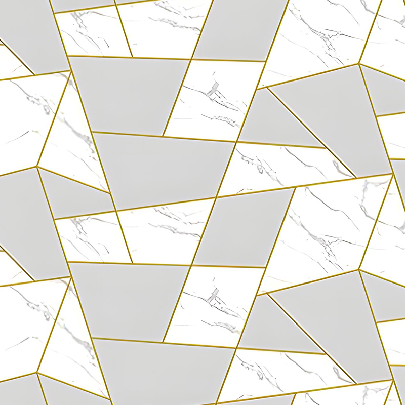 Forgylt Geometrisk Stue Bakgrunn Veggdekorasjon PET Transfer Film