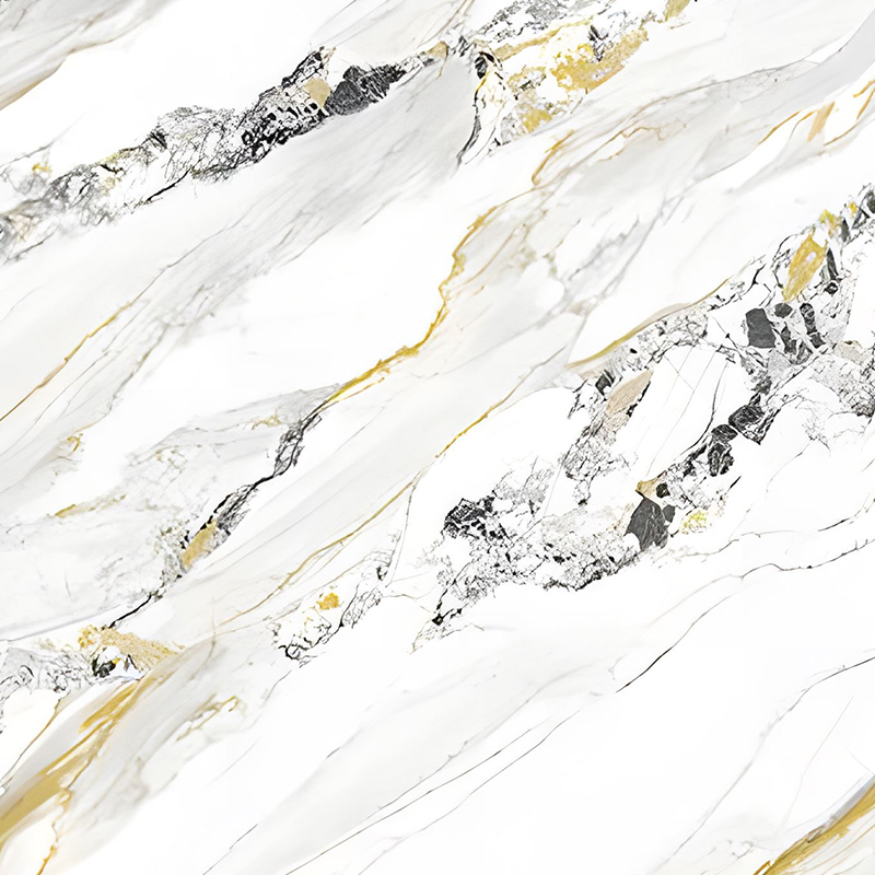Golden Cloud Pattern Baderomsvegg PET Transfer Film