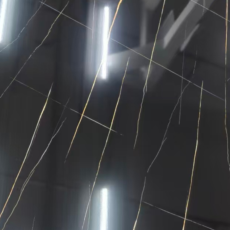 Anti-ripe Black Gold Vein UV Marmor ark for innvendig veggdekorasjon